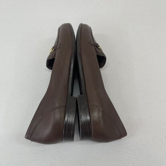 Trotters Anastasia Brown Leather Slip On Loafers Flats Shoes T1750-200 Womens 6 - Picture 6 of 8